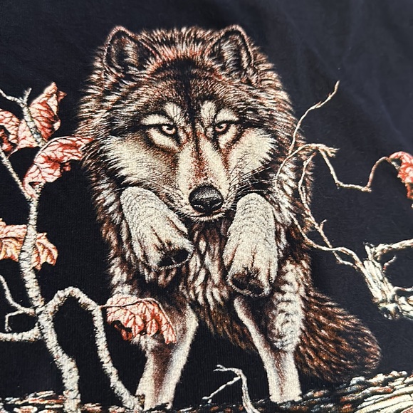 Vintage Mystic Indian Wolf T-Shirt Alaska Gardner Polar Graphics USA Wolves sz M - Picture 7 of 8